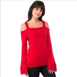 MICHAEL KORS COLD SHOULDER KNIT SWEATER